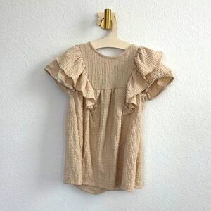 Zara Girls Cream Ruffle Dress